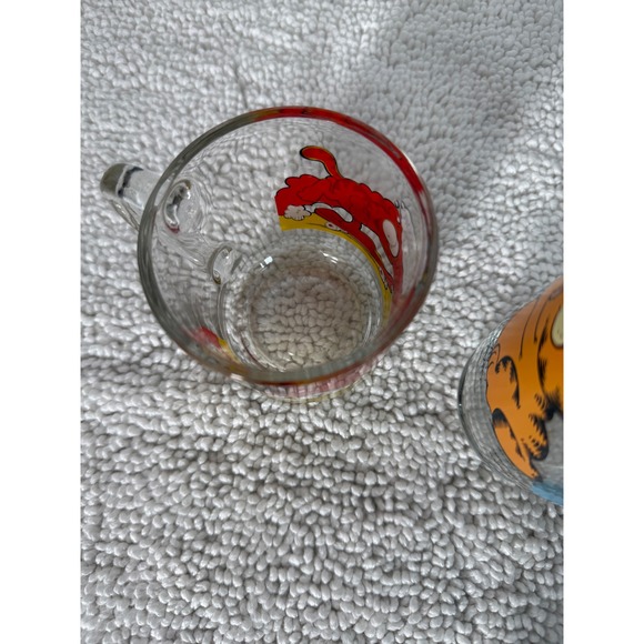 Vintage Garfield Glass Collection Set of 3 Jim Davis Cartoon Mugs Glasses - Picture 16 of 16